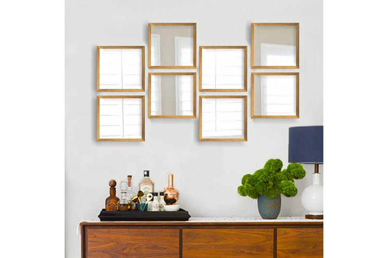 Sarata Spejl - Guld/Sølv - Boligtilbehør - Spejle - Vægspejl