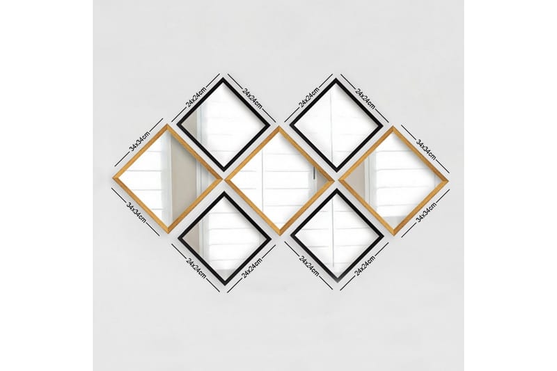 Sarata Spejl, Guld/Sølv/Sort