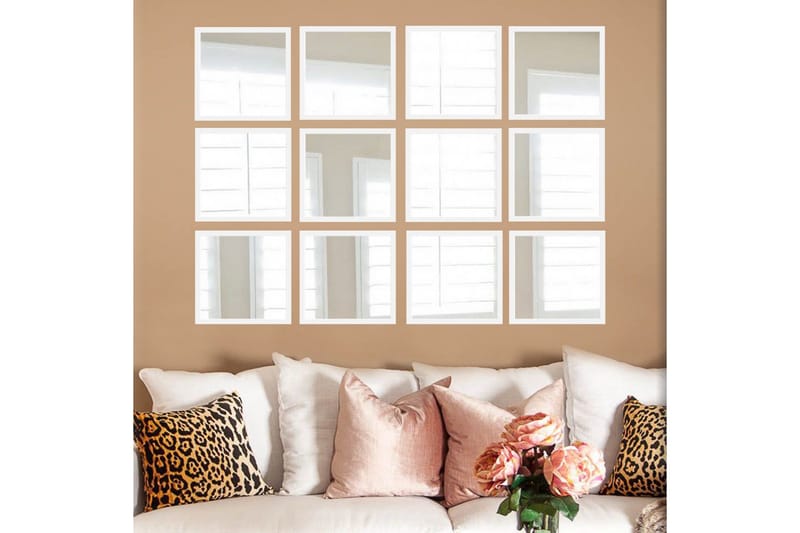 Sarata Spejl - Hvid/Sølv - Boligtilbehør - Spejle - Vægspejl