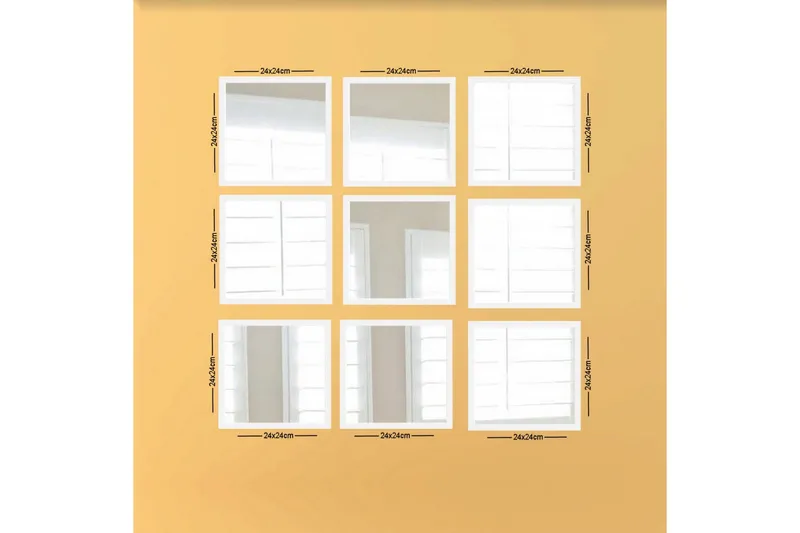 Sarata Spejl, Hvid/Sølv