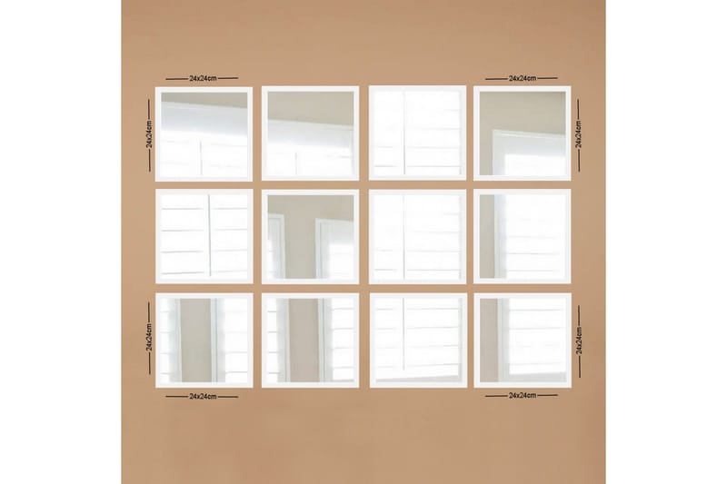 Sarata Spejl, Hvid/Sølv