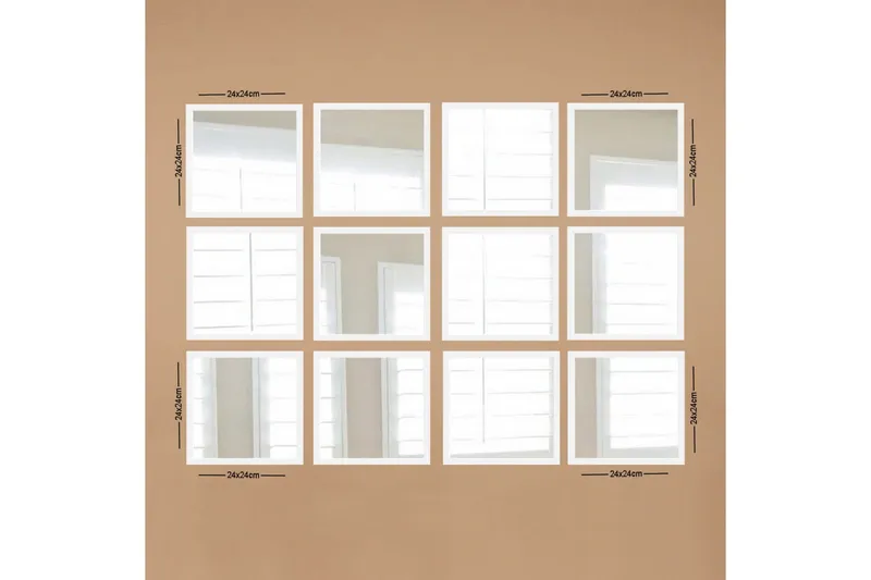 Sarata Spejl, Hvid/Sølv