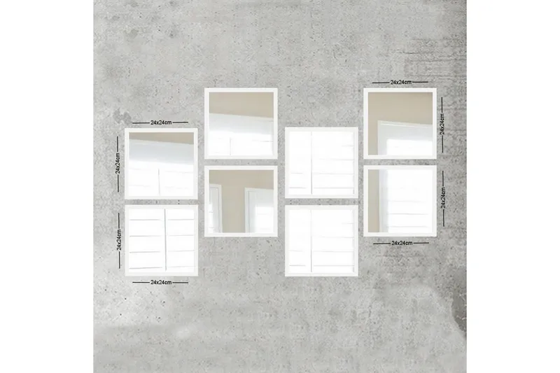 Sarata Spejl, Hvid/Sølv