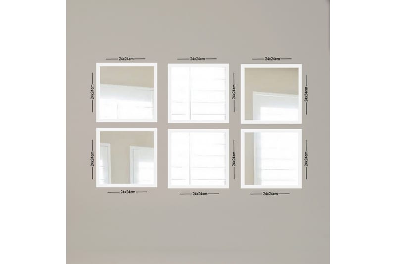 Sarata Spejl, Hvid/Sølv