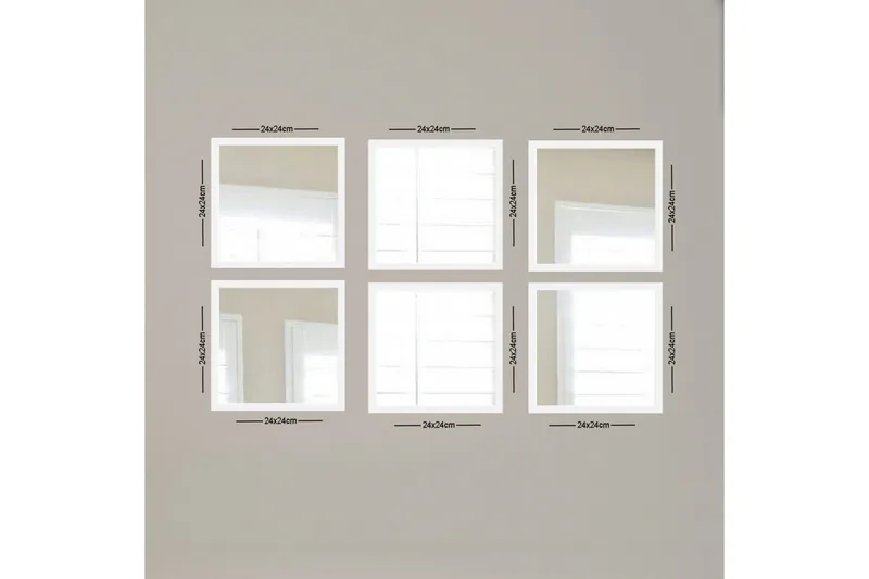 Sarata Spejl, Hvid/Sølv