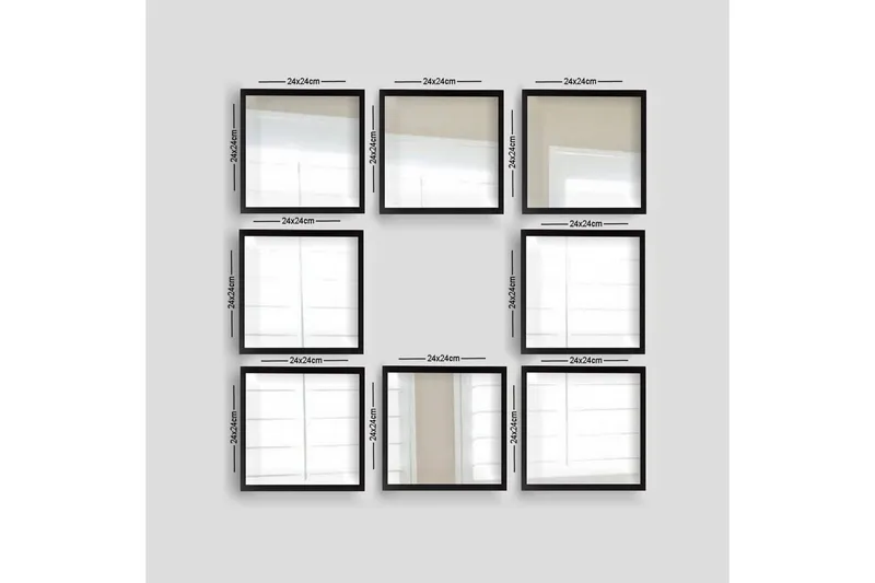 Sarata Spejl, Sølv/Sort