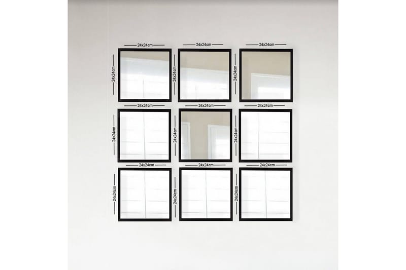 Sarata Spejl, Sølv/Sort