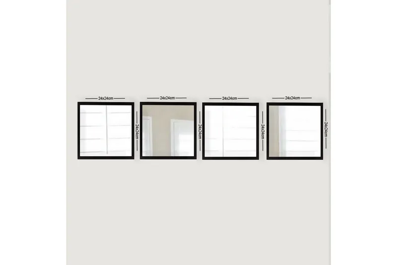 Sarata Spejl, Sølv/Sort