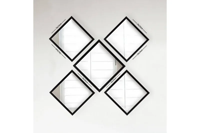 Sarata Spejl, Sølv/Sort