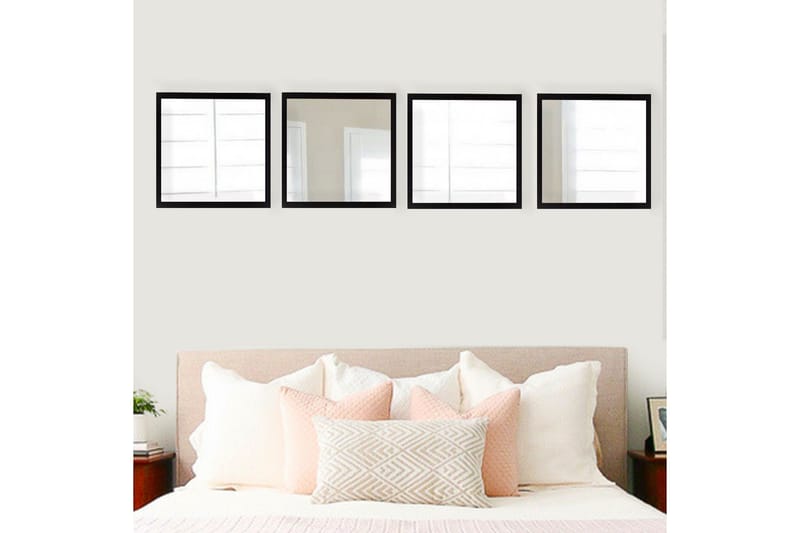 Sarata Spejl - Sølv/Sort - Boligtilbehør - Spejle - Vægspejl