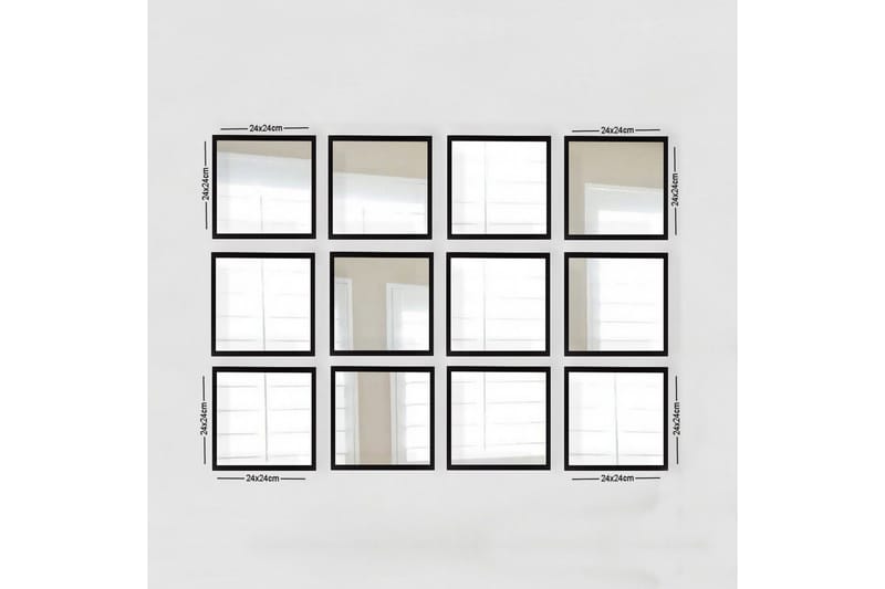 Sarata Spejl, Sølv/Sort