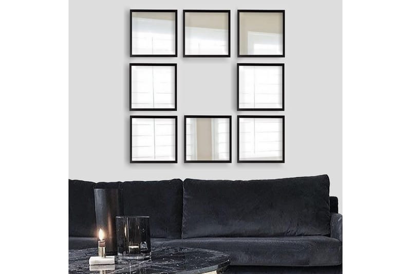 Sarata Spejl - Sølv/Sort - Boligtilbehør - Spejle - Vægspejl