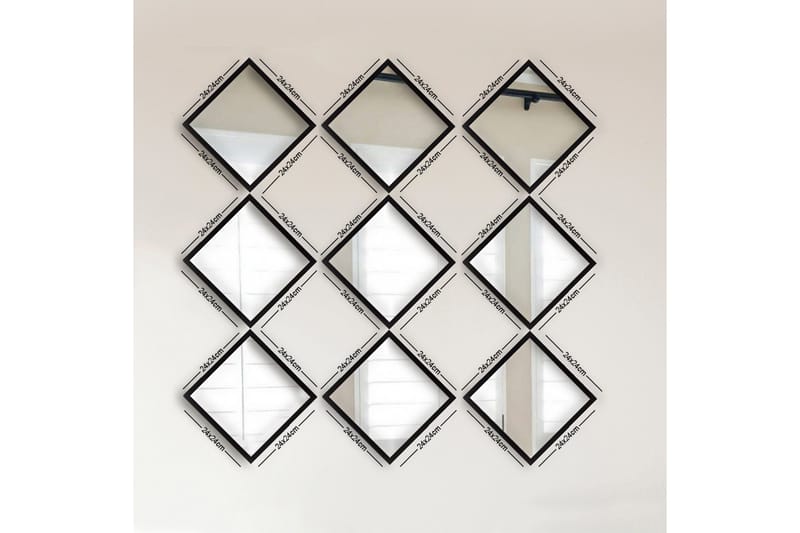 Sarata Spejl, Sølv/Sort