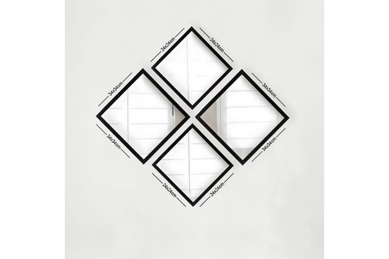 Sarata Spejl, Sølv/Sort