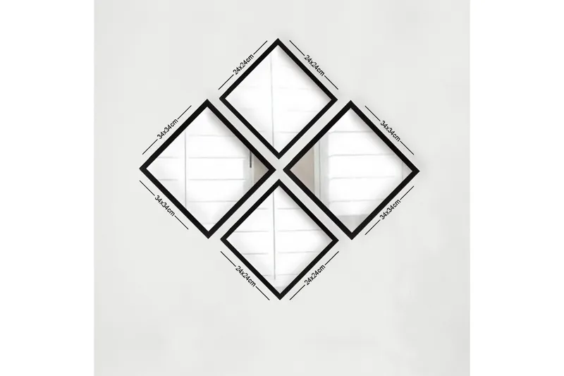 Sarata Spejl, Sølv/Sort