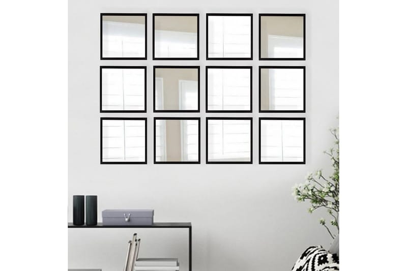 Sarata Spejl - Sølv/Sort - Boligtilbehør - Spejle - Vægspejl