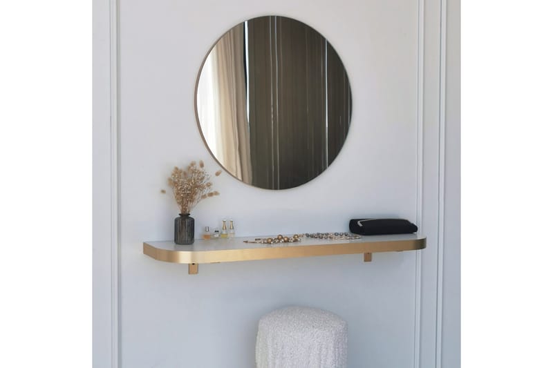 Sesso Spejl 60 cm Rund, Guld