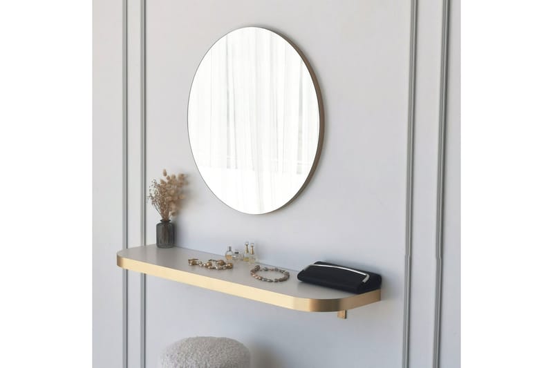 Sesso Spejl 60 cm Rund - Guld - Boligtilbehør - Spejle - Vægspejl