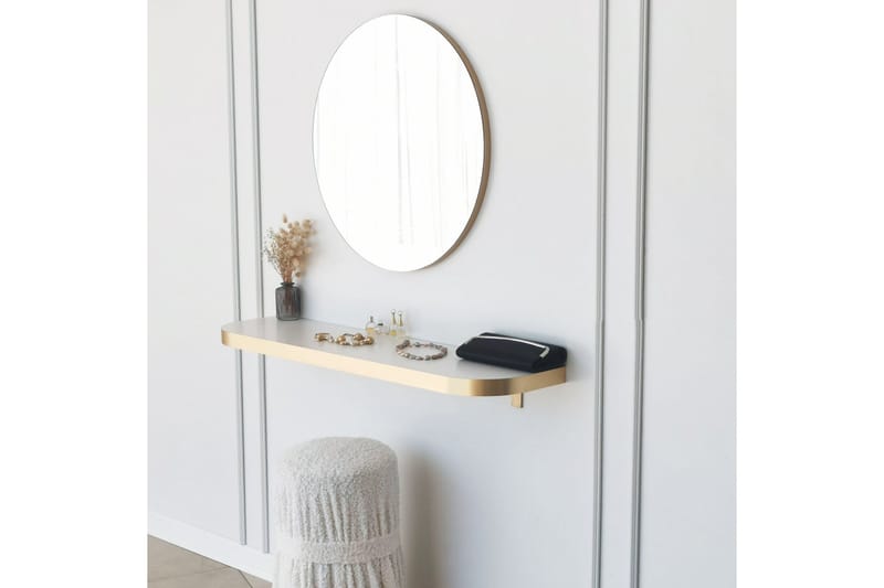 Sesso Spejl 60 cm Rund - Guld - Boligtilbehør - Spejle - Vægspejl