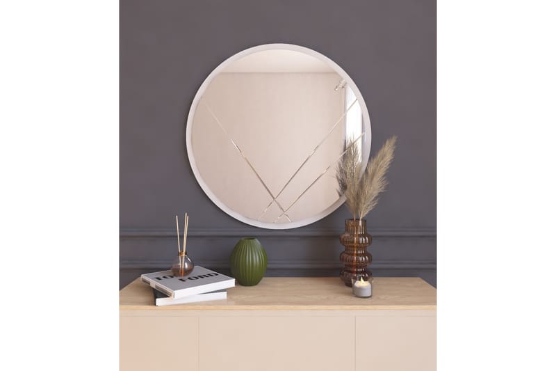 Smooth Spejl 60 cm Rund - Hvid - Boligtilbehør - Spejle - Vægspejl
