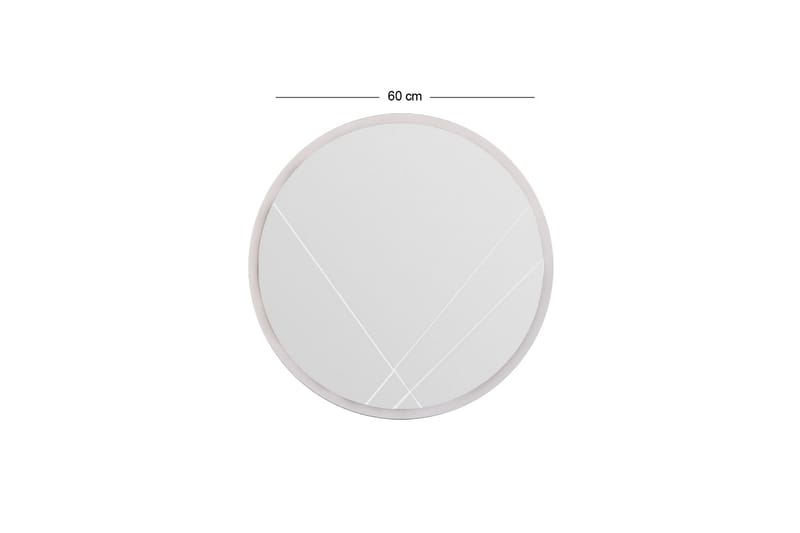 Smooth Spejl 60 cm Rund - Hvid - Boligtilbehør - Spejle - Vægspejl