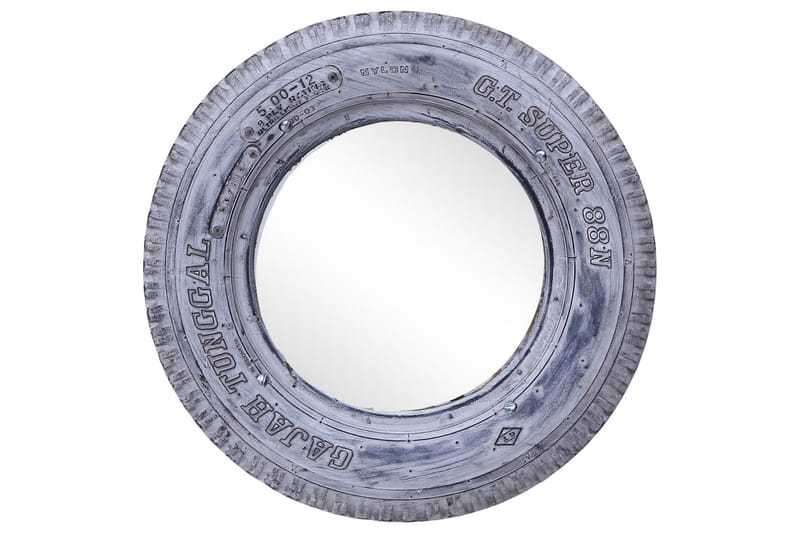 Spejl 50 cm Genanvendt Gummidæk Hvid - Hvid - Vægspejl - Entréspejl