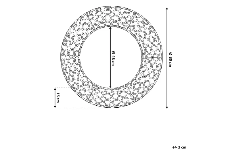 Spejl 80 cm guld BOURDON - Guld - Boligtilbehør - Spejle - Vægspejl