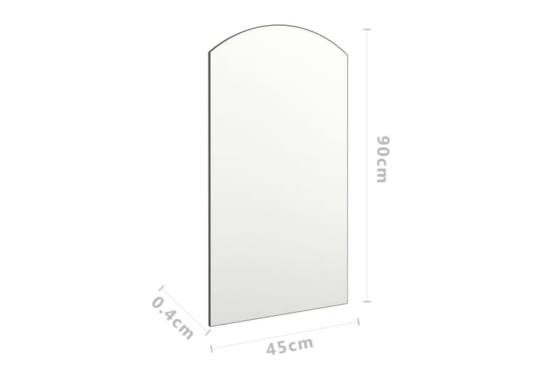 spejl 90x45 cm glas - Hvid - Boligtilbehør - Spejle - Vægspejl
