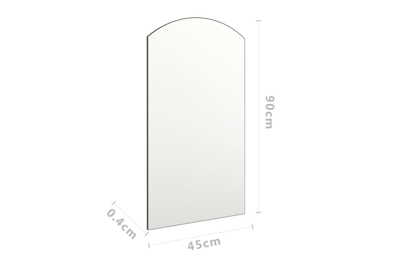 spejl 90x45 cm glas - Hvid - Vægspejl - Entréspejl