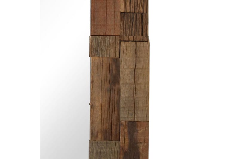 Spejl Massivt Svelletræ 50 X 80 Cm - Brun - Boligtilbehør - Spejle - Vægspejl