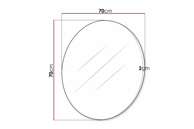 Staffin Væghængt Spejl - Hvid - Boligtilbehør - Spejle - Vægspejl
