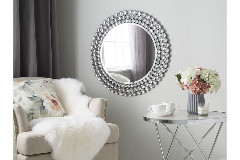 Stenay spejl 70 cm - Sølv - Vægspejl - Entréspejl