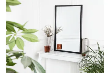 Thida spejl 60x90 cm - Sort - Boligtilbehør - Spejle - Vægspejl
