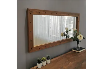 Trekell Dekorationsspejl 110 cm - Valnød - Boligtilbehør - Spejle - Vægspejl
