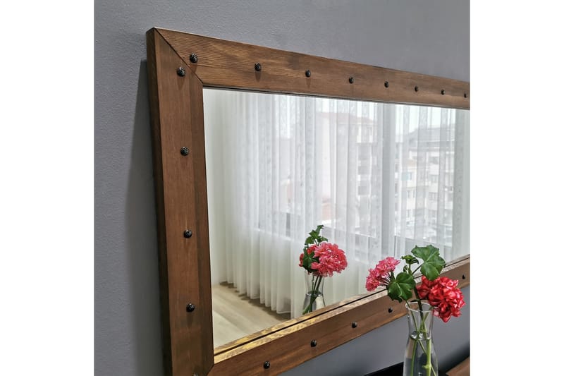 Trekell Dekorationsspejl 110 cm - Valnød - Boligtilbehør - Spejle - Vægspejl