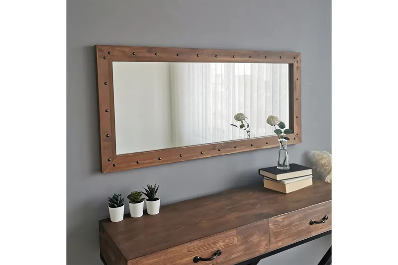 Trekell Dekorationsspejl 110 cm, Valnød