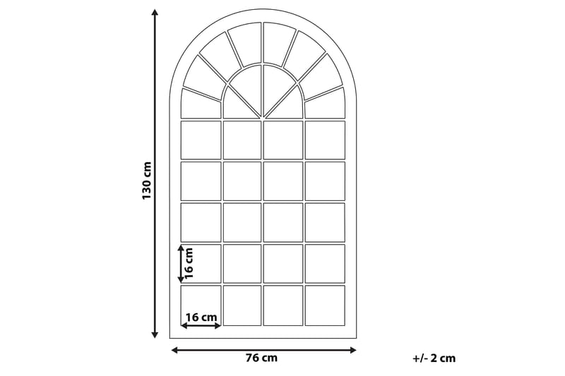 Trevol Spejl 76x130 cm - Beige - Vægspejl - Helkropsspejl - Entréspejl