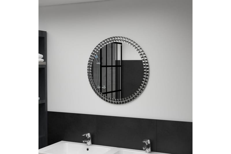 vægspejl 60 cm hærdet glas - Sølv - Spejl med belysning - Vægspejl - Entréspejl - Helkropsspejl - Spejl med hylde