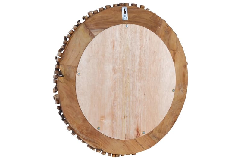 Vægspejl 60 cm Teak Rund - Vægspejl - Entréspejl