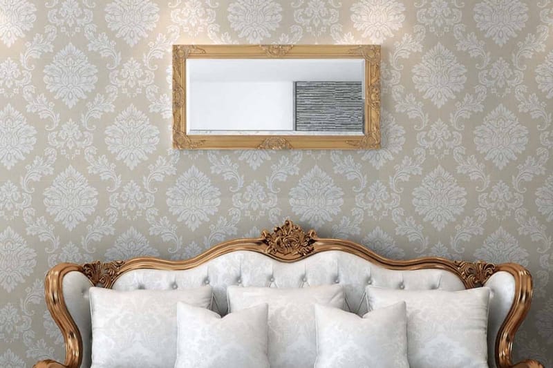 Vægspejl Barok-Stil 100 X 50 Cm Guld - Guld - Boligtilbehør - Spejle - Vægspejl