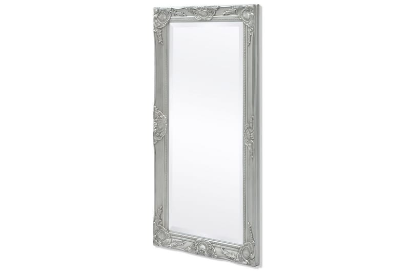 Vægspejl Barok-Stil 100 X 50 Cm Sølv - Sølv - Vægspejl - Entréspejl