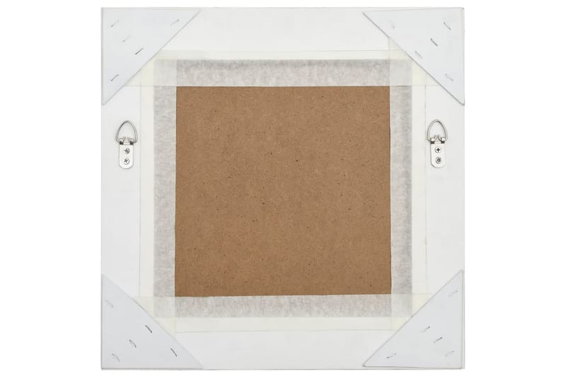 Vægspejl Barokstil 40X40 cm Hvid - Boligtilbehør - Spejle - Vægspejl