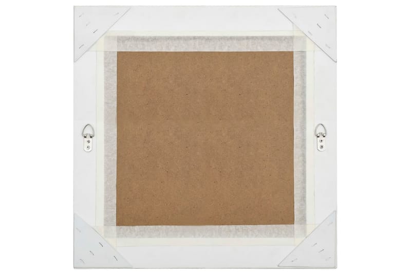 Vægspejl Barokstil 50X50 cm Hvid - Boligtilbehør - Spejle - Vægspejl