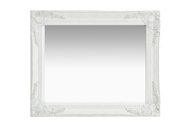 Vægspejl Barokstil 50X60 cm Hvid - Vægspejl - Entréspejl