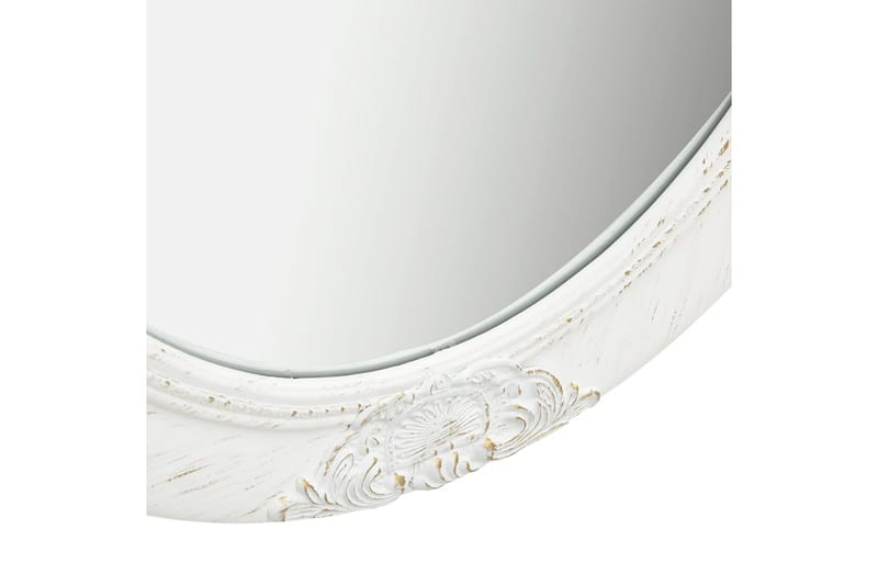 Vægspejl Barokstil 50x70 cm Hvid - Vægspejl - Entréspejl