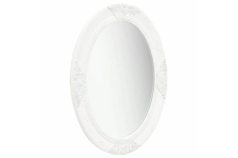 Vægspejl Barokstil 50x70 cm Hvid - Vægspejl - Entréspejl