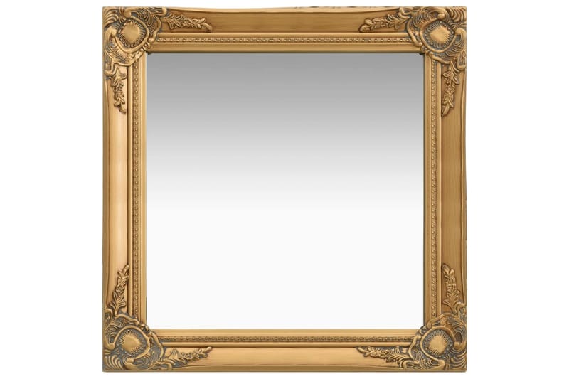 Vægspejl Barokstil 60X60 cm Guldfarvet - Vægspejl - Entréspejl