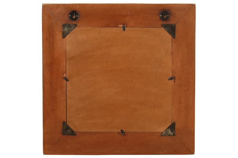 Vægspejl I Massivt Genanvendt Træ 60 X 60 Cm - Brun - Boligtilbehør - Spejle - Vægspejl