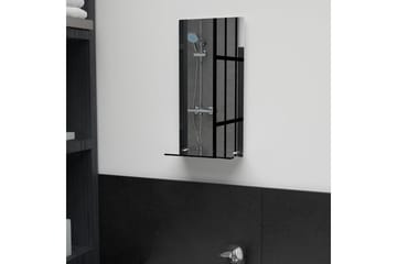 vægspejl med hylde 20x40 cm hærdet glas - Sølv - Boligtilbehør - Spejle - Vægspejl