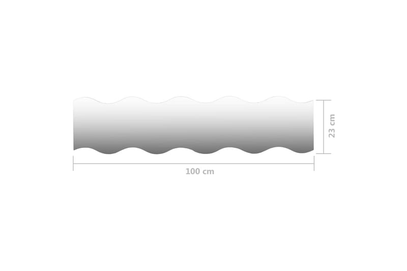 vægspejle 4 stk. 100x23 cm bølget glas - Vægspejl - Entréspejl
